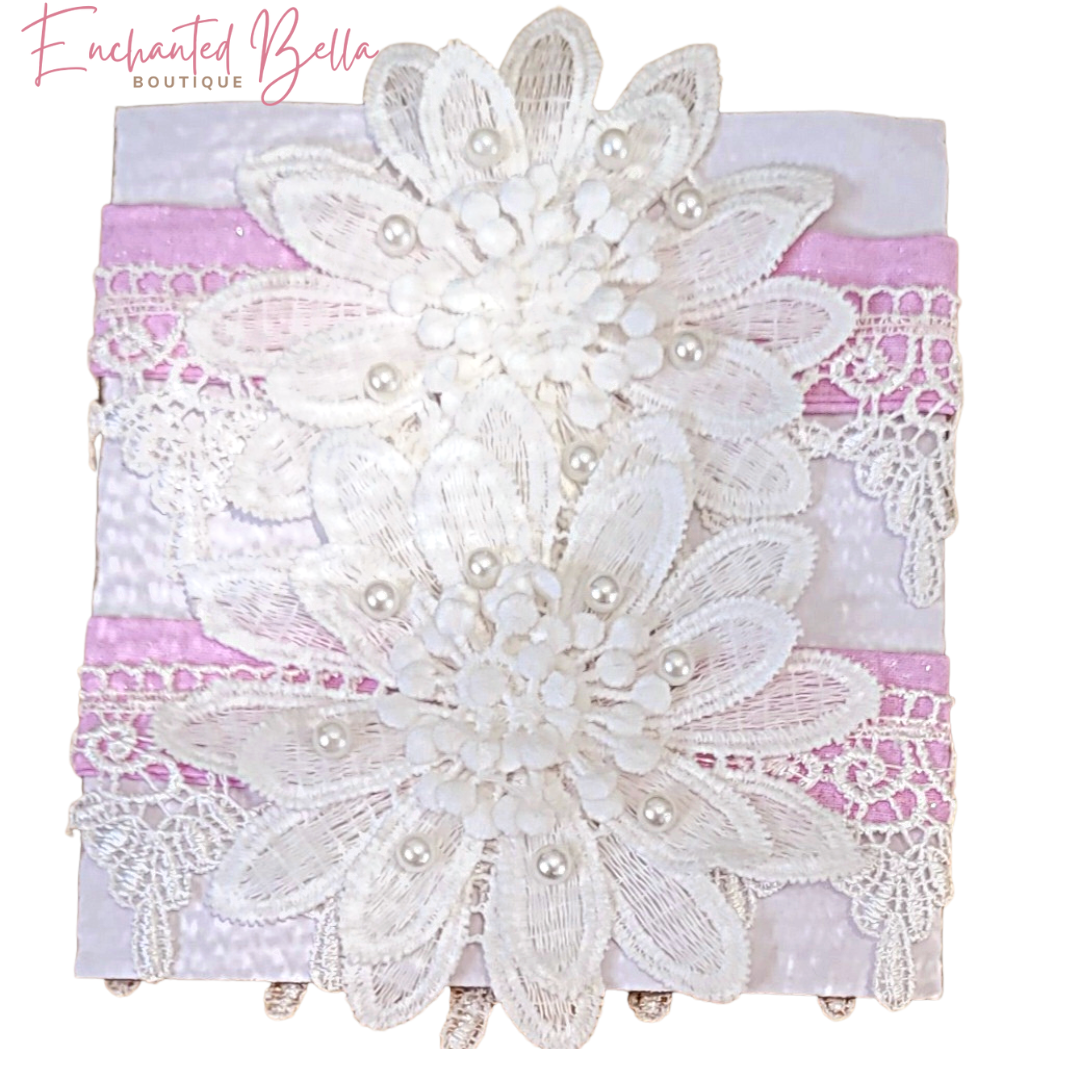 Shabby Chic Floral Curtain Tie Back.