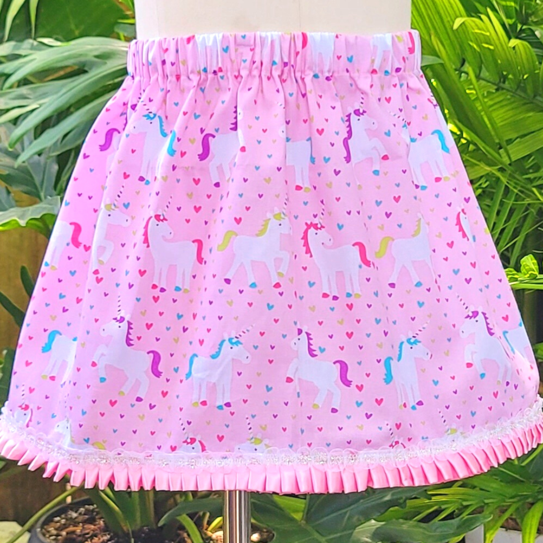 Pink Unicorn Elastic Skirt Listing