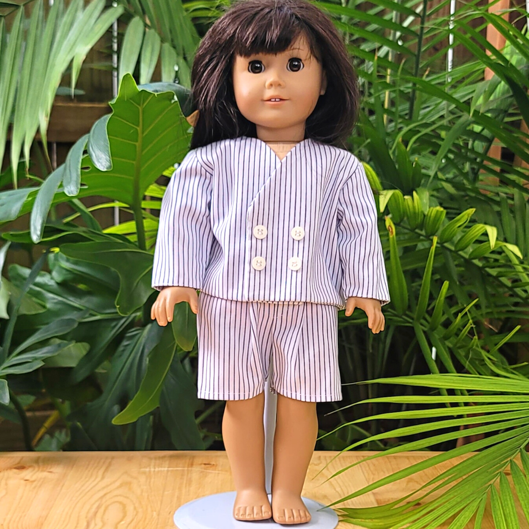 18" Doll 2 pc Stripe Set