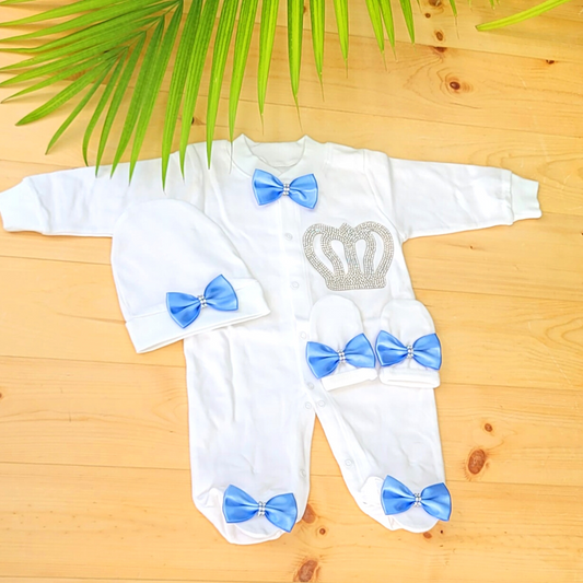 Baby Blue & White 3 Piece Take Me Home Outfit