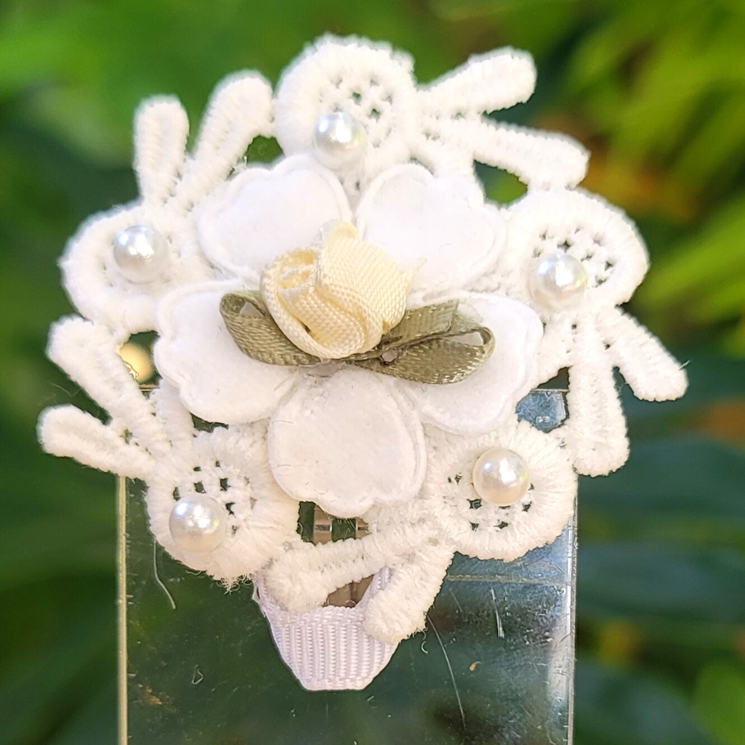 Floral and Pearl Hair Clip