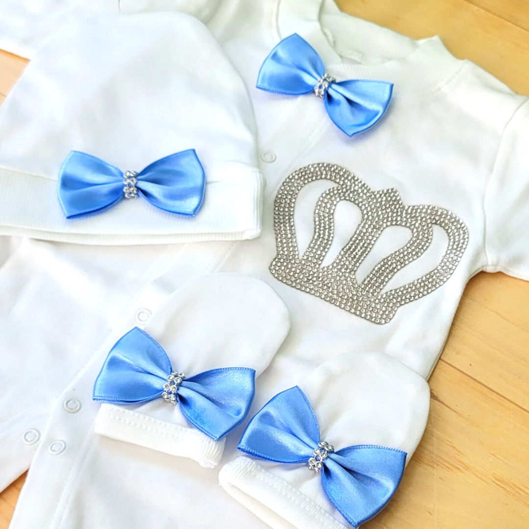 Baby Blue & White 3 Piece Take Me Home Outfit