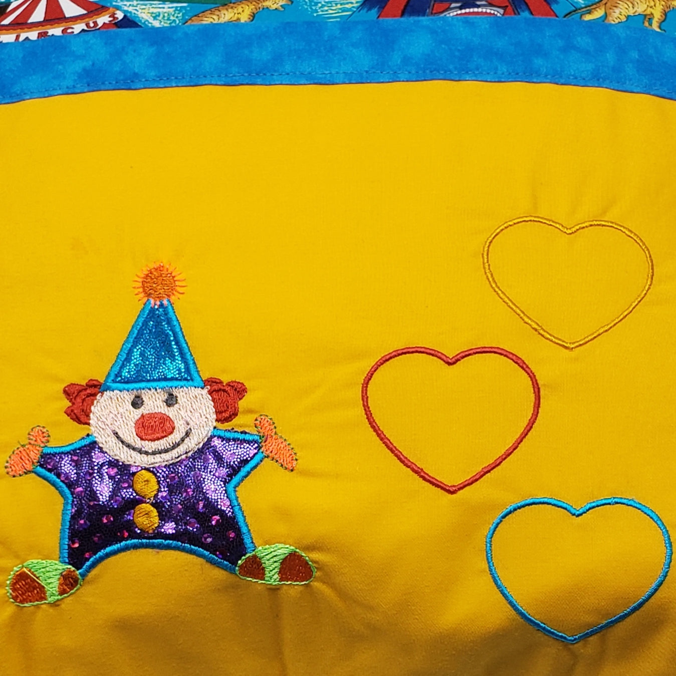 Circus Clown Pocket Reading Pillow Cover