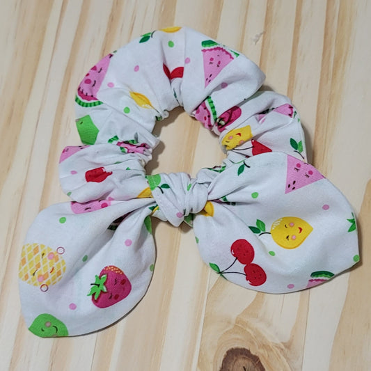 Fruit Party Scrunchie with Removable Bow