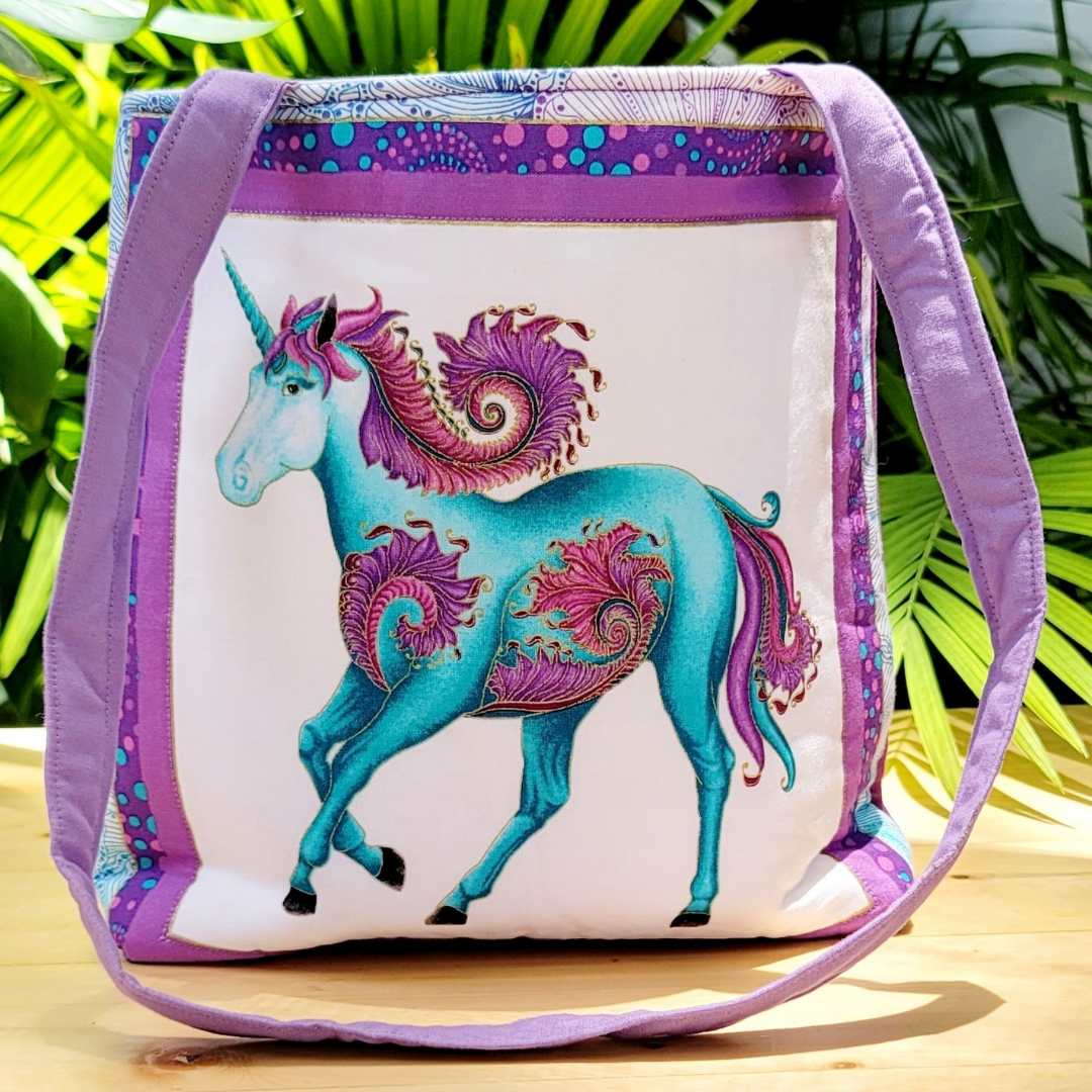 Metallic Unicorn Tote Bag