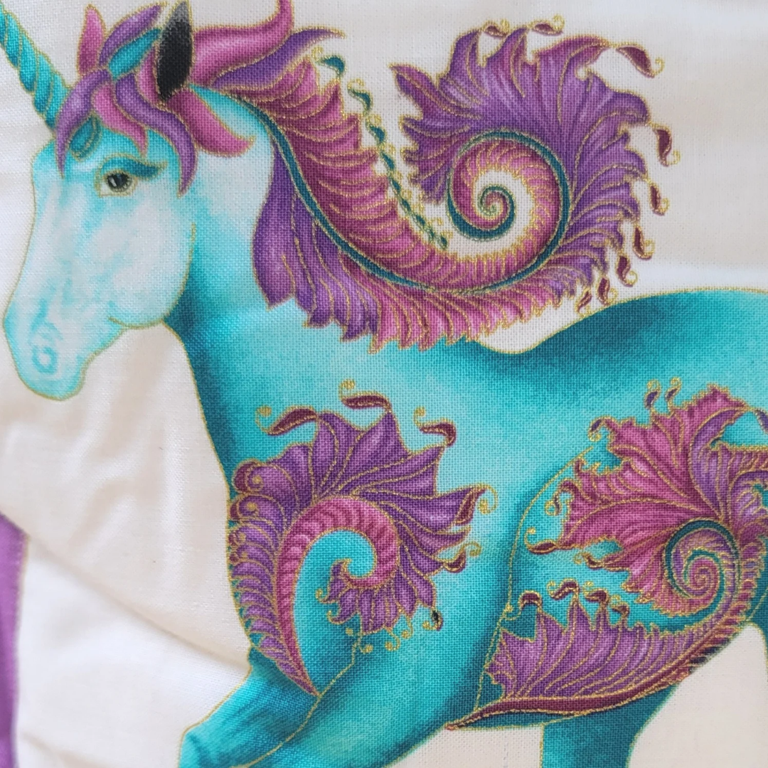 Metallic Unicorn Tote Bag