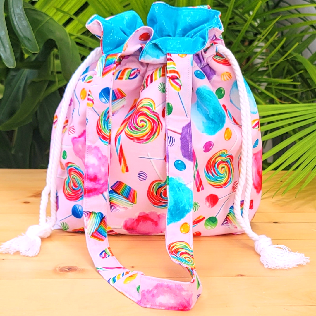 Lollipop Squishy Drawstring Bag