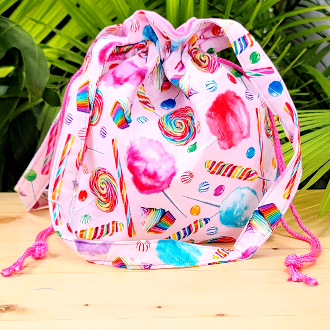 Lollipop Squishy Drawstring Bag