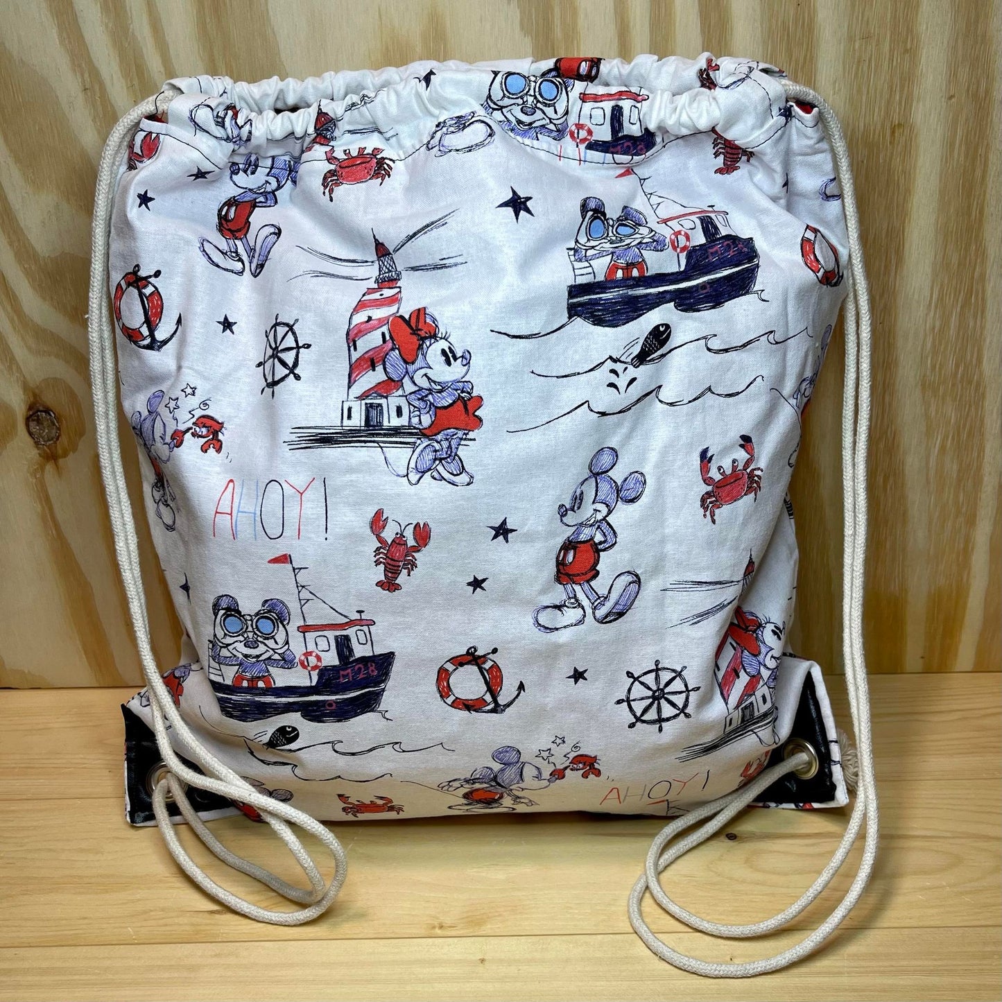 Mouse Sailboat Drawstring Bag