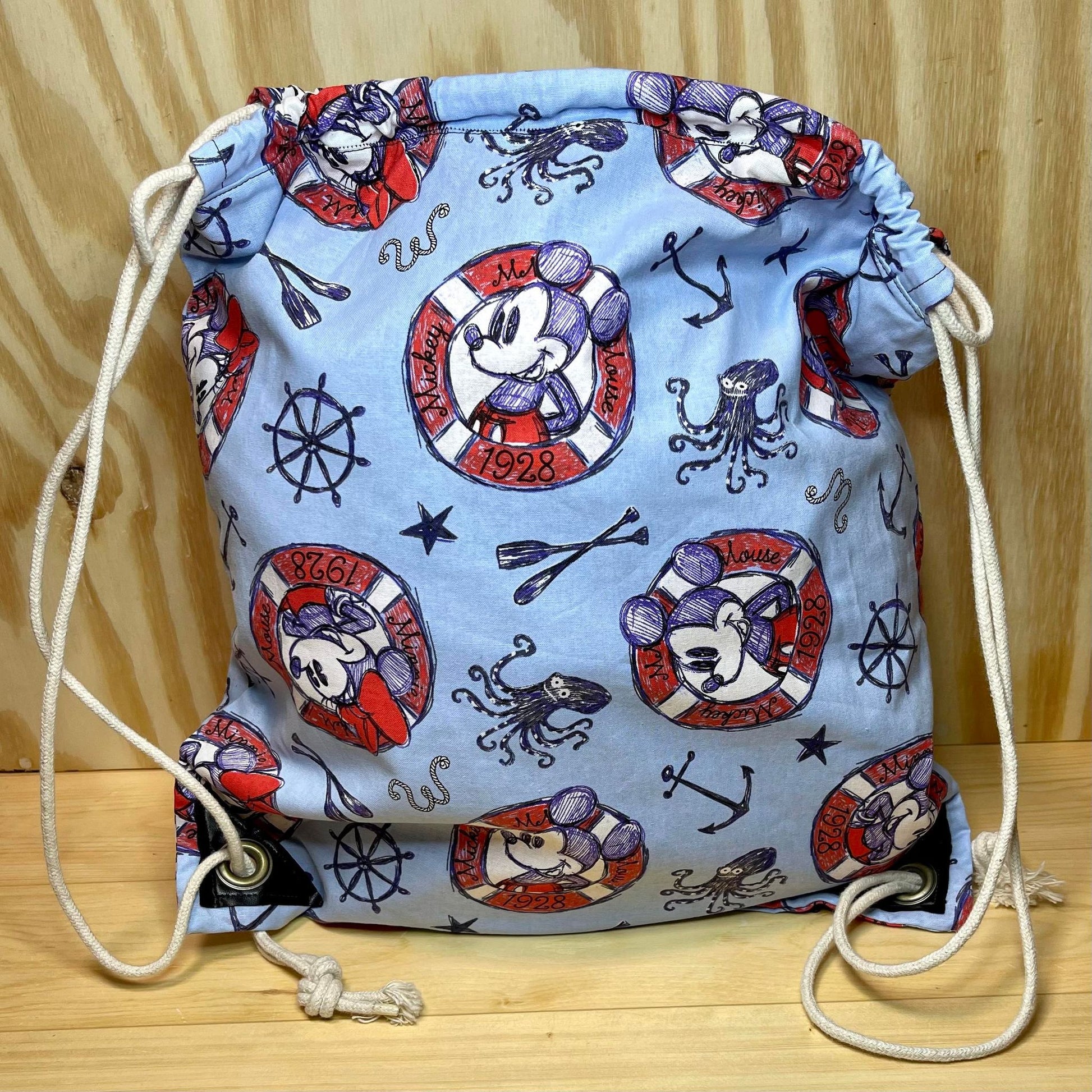 Mouse and Octopus Drawstring Bag