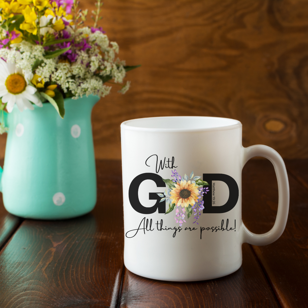 With God all things are possible Mug