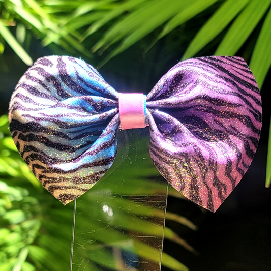 Colorful Glitter Zebra Hair Clip