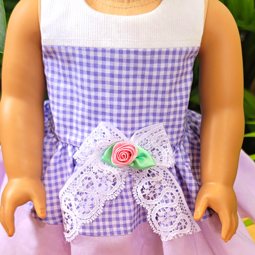 18" Doll Purple Dress