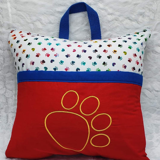Paw Print Reading Pillow Cover