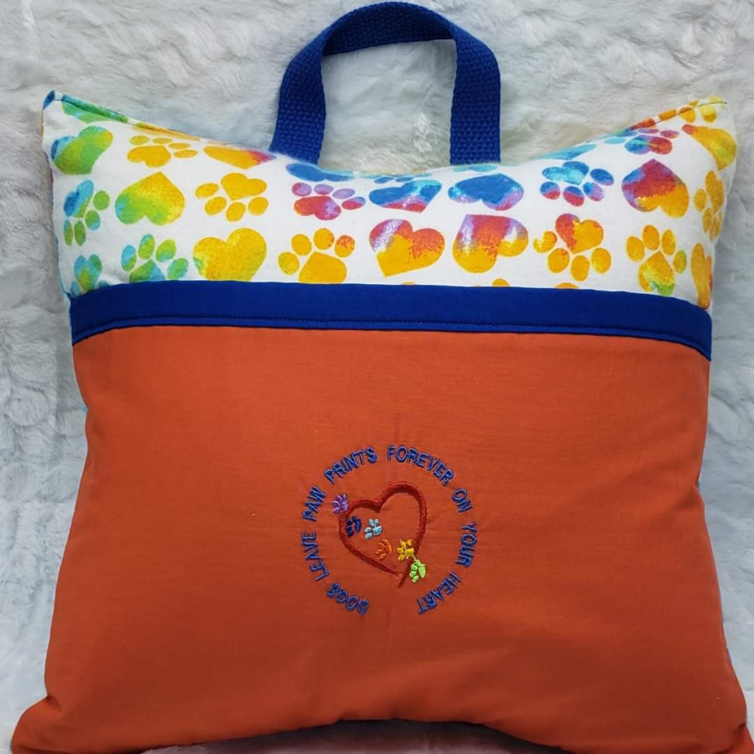 Paw Prints Reading Pillow Cover